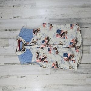 Legacy falls for her cow girl short sleeve button up shirt women's size large